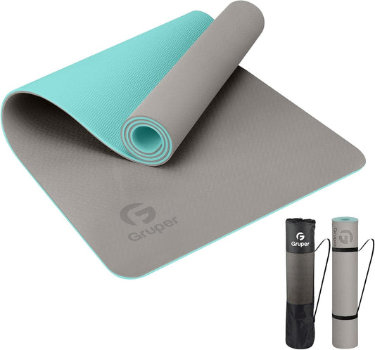 Eco-Friendly Non-Slip Yoga Mat with Carrying Strap - Perfect for Home Workouts, Pilates, and More!