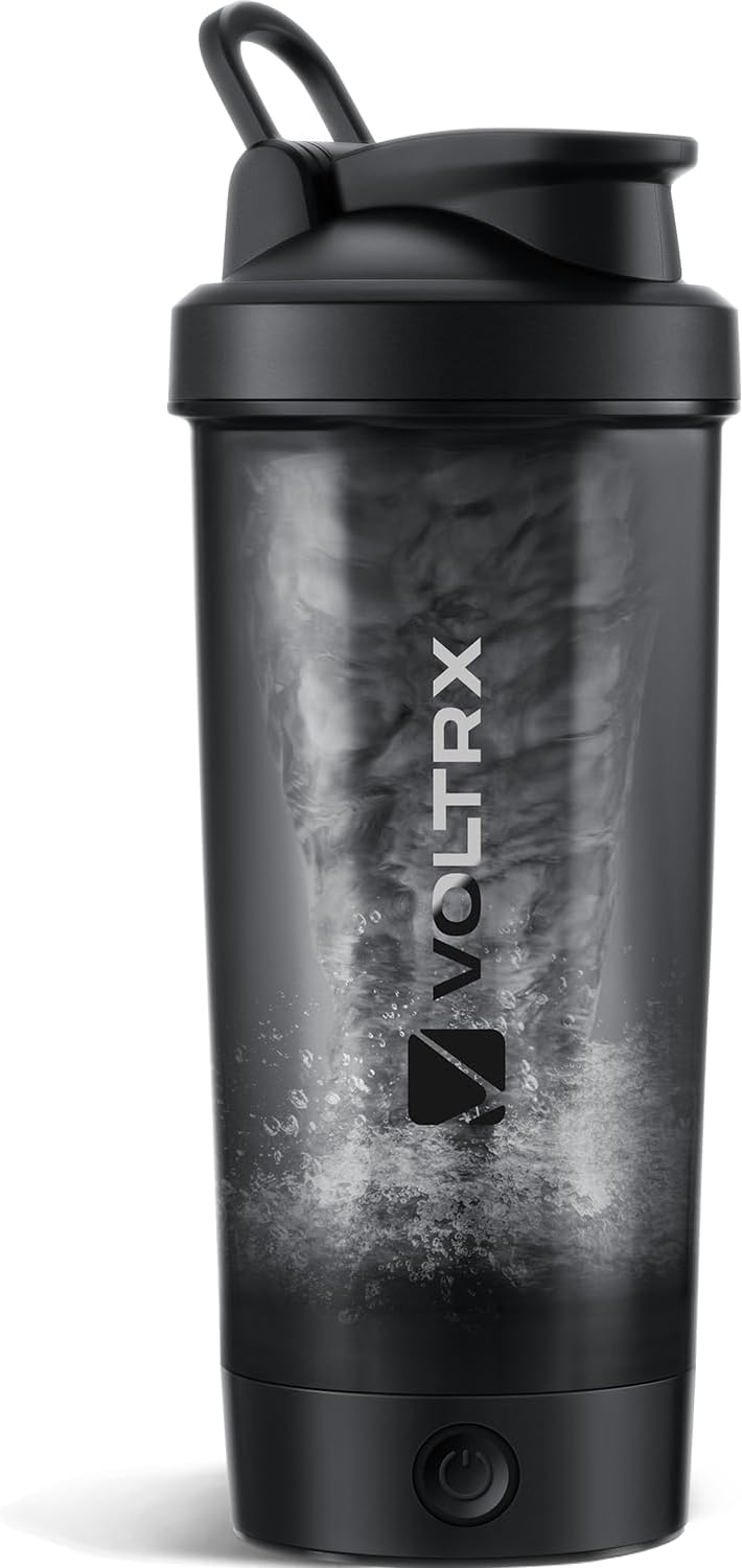 Revolutionary VOLTRX Merger USB C Rechargeable Electric Protein Shaker Bottle - 24oz, BPA Free, Perfect for Smooth Protein and Meal Replacement Shakes