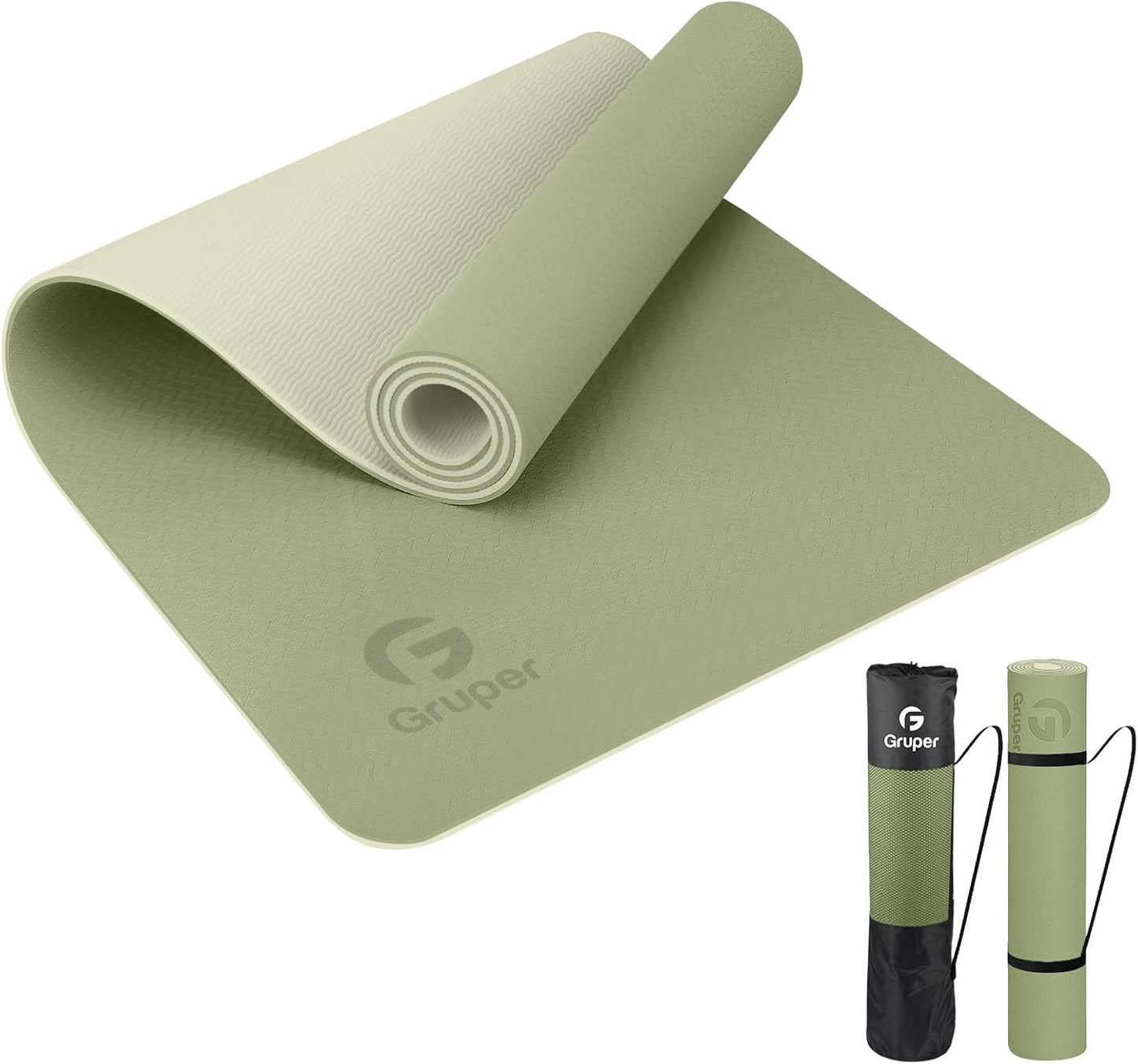 Eco-Friendly Non-Slip Yoga Mat with Carrying Strap - Perfect for Home Workouts, Pilates, and More!