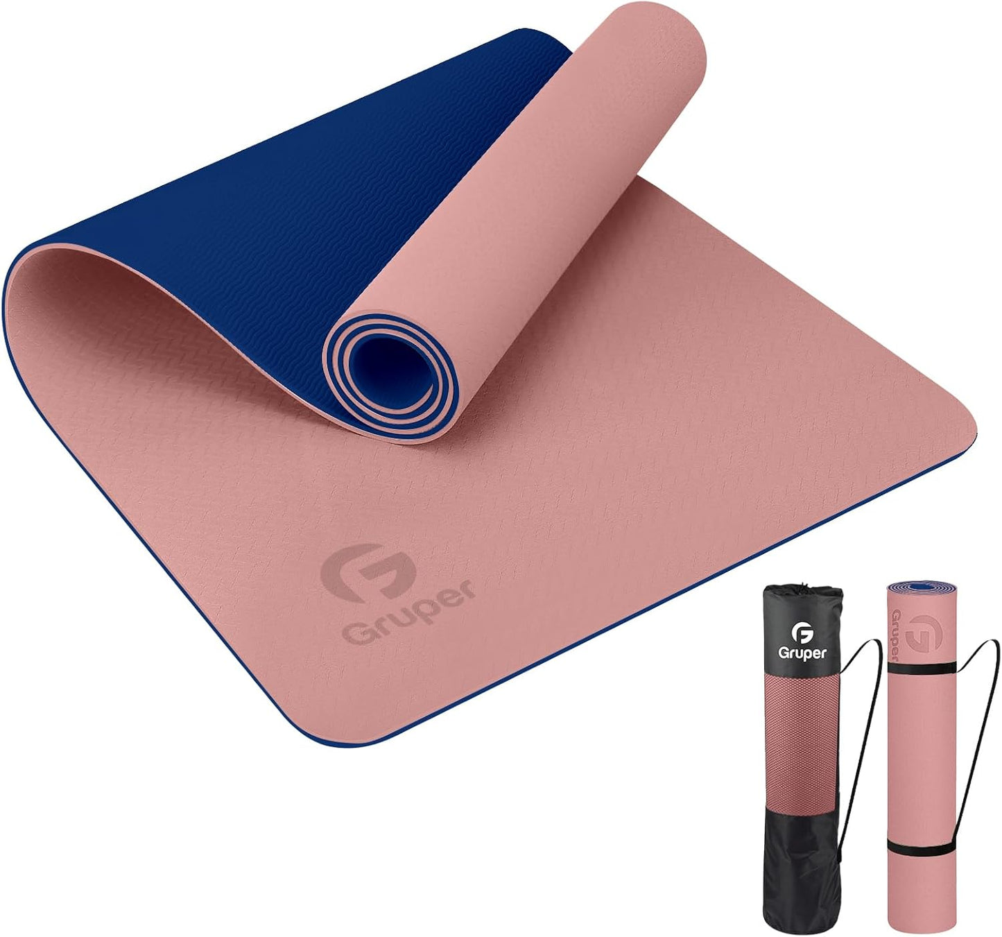 Eco-Friendly Non-Slip Yoga Mat with Carrying Strap - Perfect for Home Workouts, Pilates, and More!