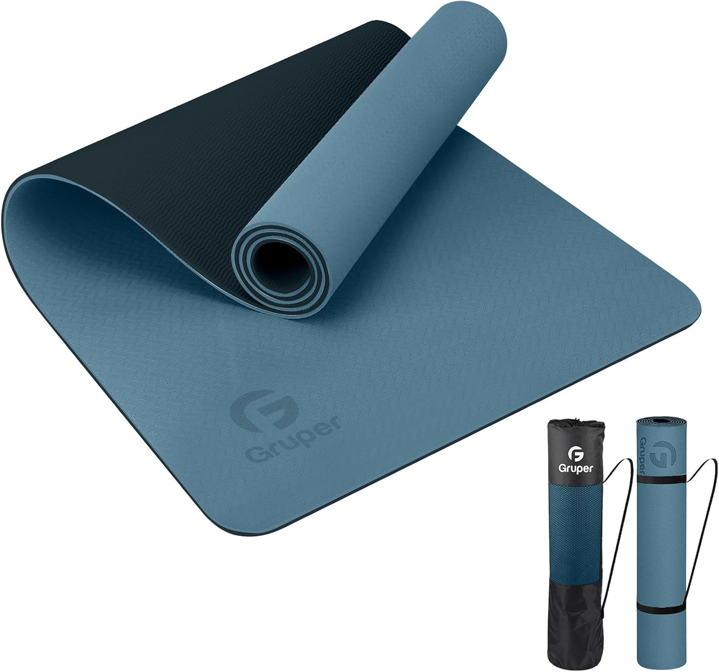 Eco-Friendly Non-Slip Yoga Mat with Carrying Strap - Perfect for Home Workouts, Pilates, and More!