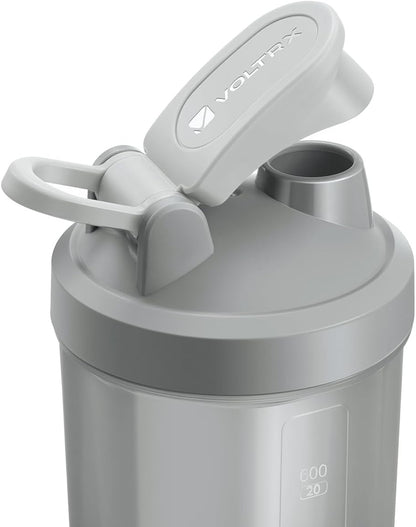 Revolutionary VOLTRX Merger USB C Rechargeable Electric Protein Shaker Bottle - 24oz, BPA Free, Perfect for Smooth Protein and Meal Replacement Shakes